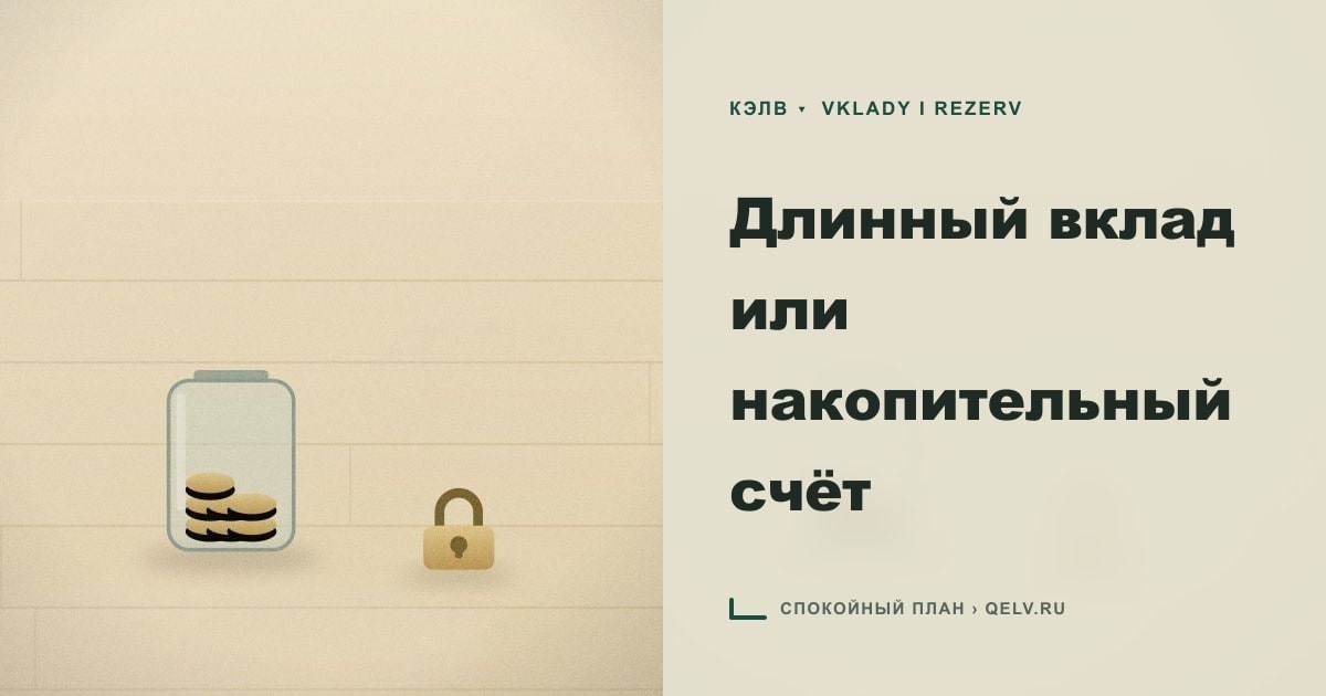 Длинный вклад или накопительный счёт